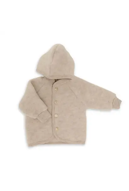 Hooded Jacket - Sand melange - maat 110/116