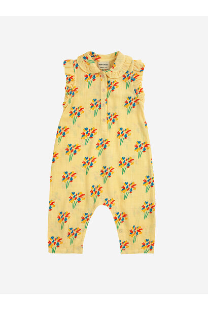 Baby Fireworks all over woven overall light yellow