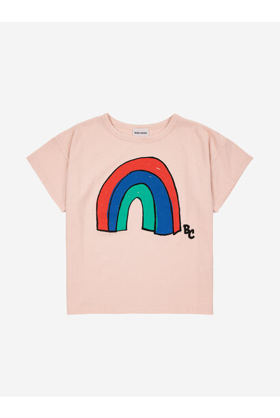 Rainbow T-shirt light pink