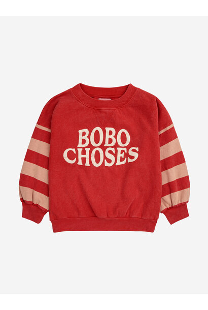 Bobo Choses stripes sweatshirt red