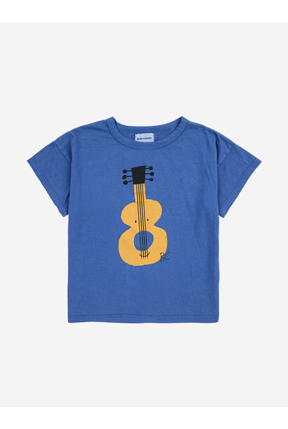 Acoustic Guitar T-shirt navy blue
