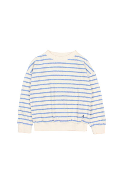 Terry stripes sweatshirt Placid Blue