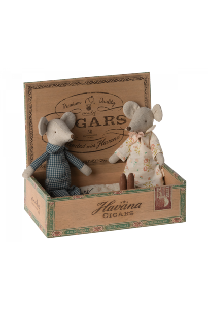 Maileg - Grandpa en Grandma in cigar box