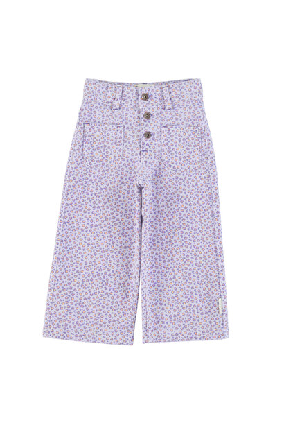 Flare trousers  lavender w/ animal print