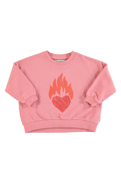 Sweatshirt pink - heart print