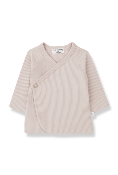 Elodie Longsleeve Rib shirt Nude - 1 month