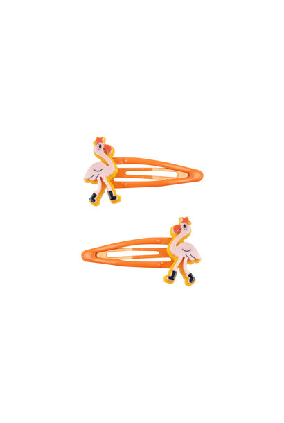 Flamingo Hair Clip Set Pink