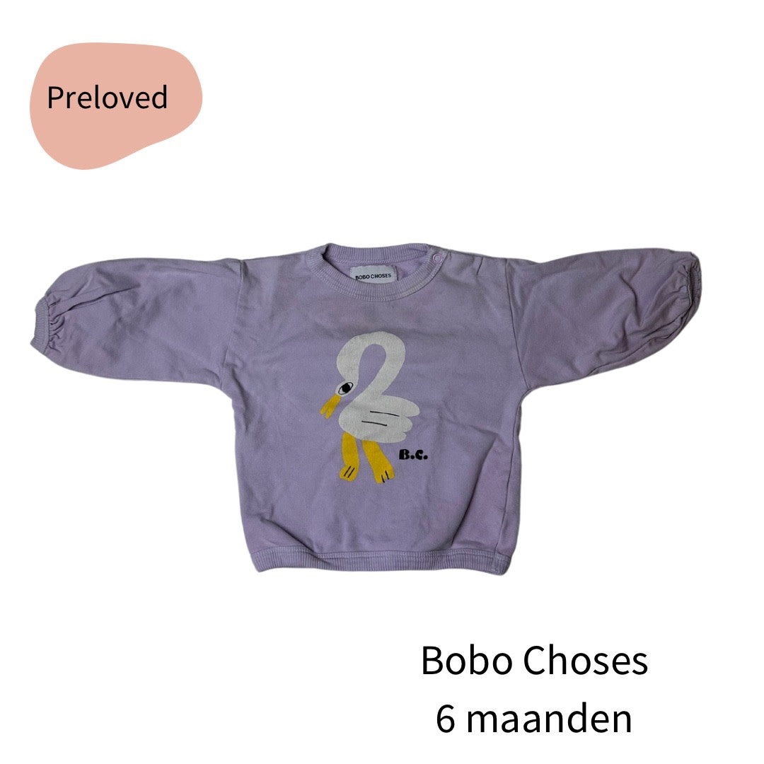 Bobo Choses sweater lila Zwaan maat 68-1