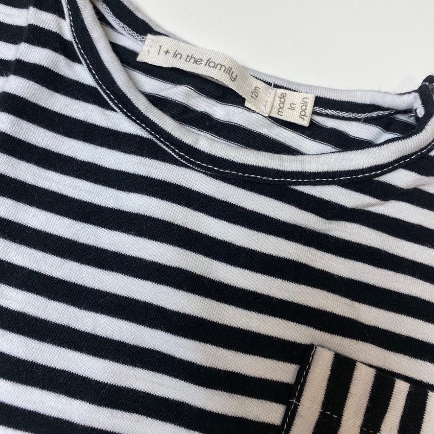 1+ in the family t-shirt stripe maat 80-2