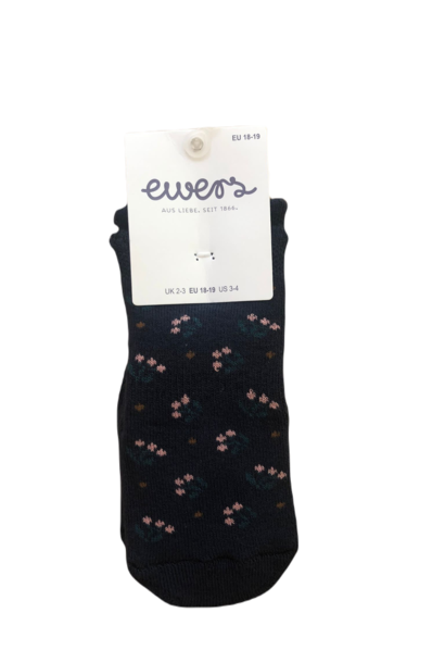 Ewers - Anti-slip  socks Bloem Navy - 221189 - maat 25/26