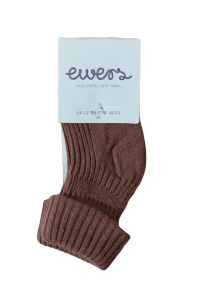 Ewers - Sokken 0358 bruin rib omslag