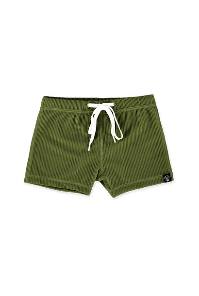 Ribbed Swimshort - Pesto