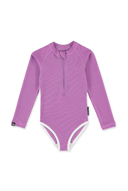 Orchid Ribbed Suit - Purple