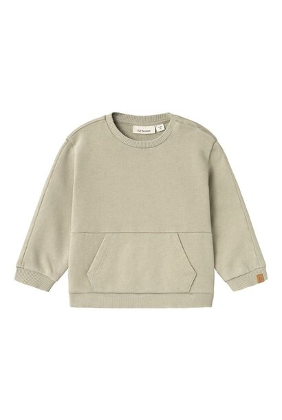 Folo Ls Loose Sweat Moss Grey