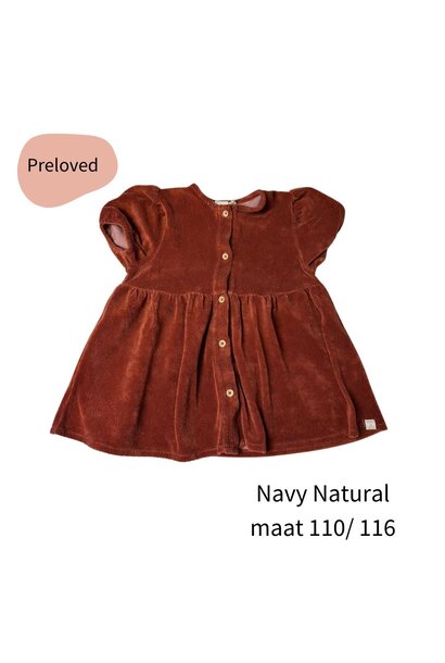 Navy Natural Jurk terry maat 110/116