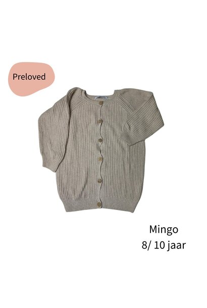 Mingo vest gebreid creme maat 8/10  jaar