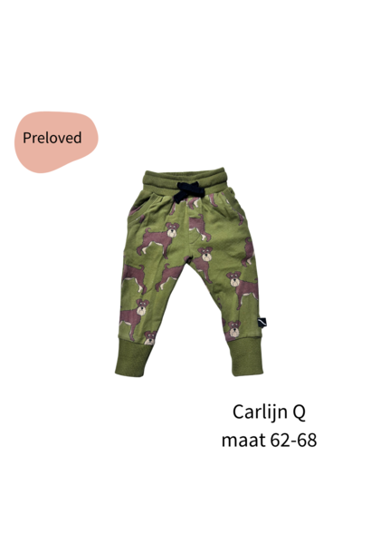 Carlijn Q jogger groen met hond maand 62/68