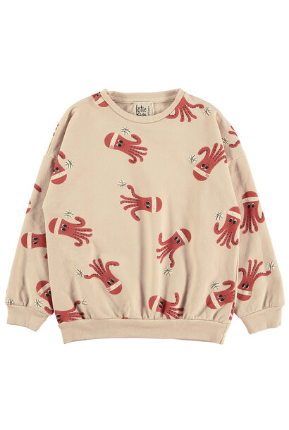 Sweatshirt Octopuses Latte