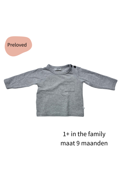 1+ in the family longsleeve zakje ecru maat 74