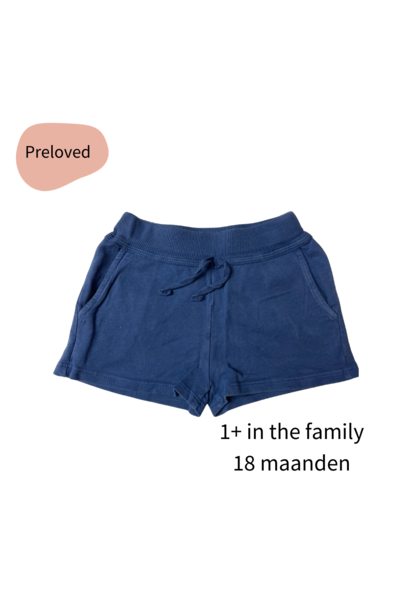 1+ in the family short blauw maat 86