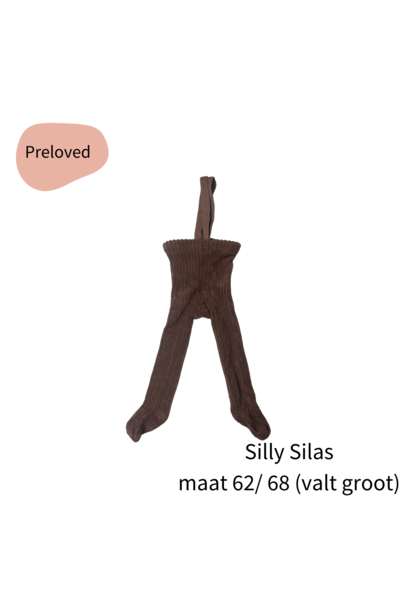 Silly Silas 'granny teddy' maillot met bretels bruin maat 62-68 (valt groot)