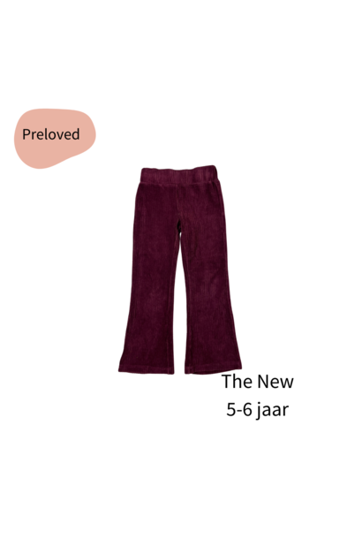 The New bordeauxrode velvet broek maat 110-116