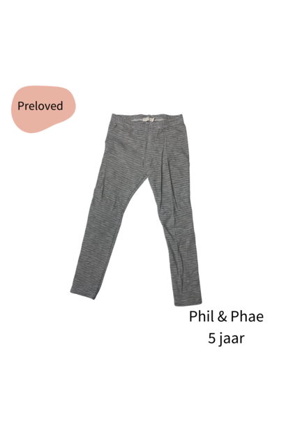 Phil & Phae legging antraciet gestreept maat 110