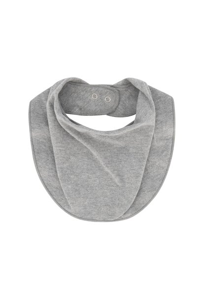 Baby Bib Gots Grey Melange