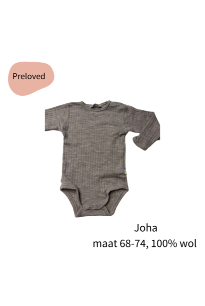 Joha wollen romper taupe maat 68/74