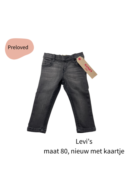 Levi's skinny jeans donkergrijs maat 80, nieuw met kaartje