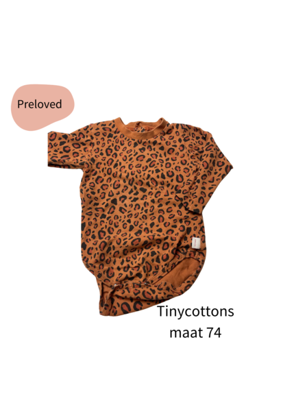 Tinycottons panterprint romper maat 74