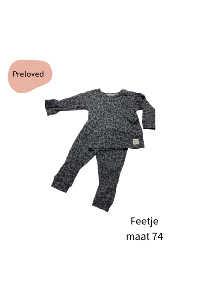 Feetje special pyjama panter grijs maat 74