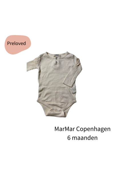 MarMar Copenhagen modal romper ecru knoopjes maat 68