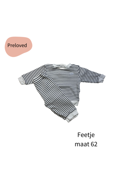 Feetje special pyjama blauw wit gestreept maat 62