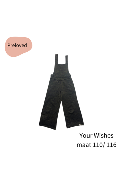 Your Wishes salopette zwart goud maat 110/ 116