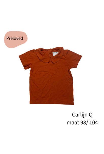 Carlijn Q collar shirt bruinrood maat 98/ 104