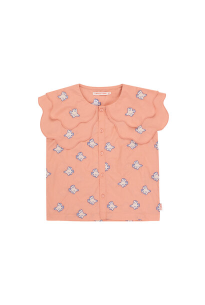 Doves Embroidered Blouse papaya SS24-273