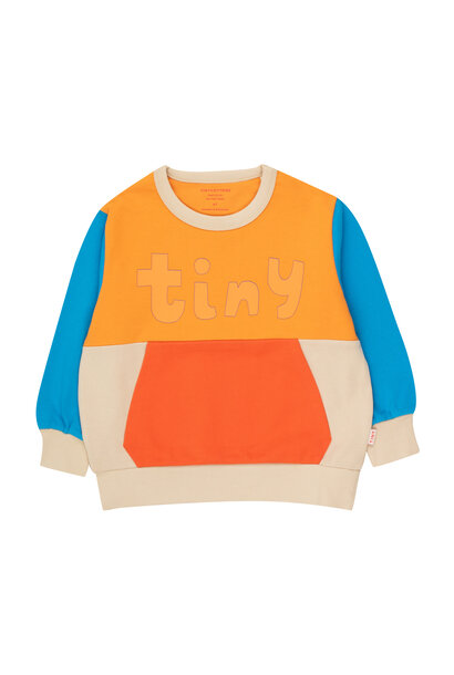 Tiny Color Block Sweatshirt orange/vanilla SS24-175