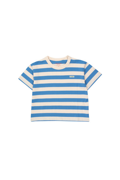 Stripes T-shirt  light cream/azure SS24-111