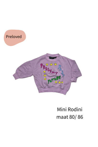 Mini Rodini sweater past present future maat 80/ 86