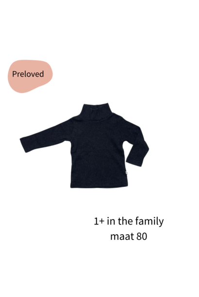 1+ in the family longsleeve met col antraciet maat 80