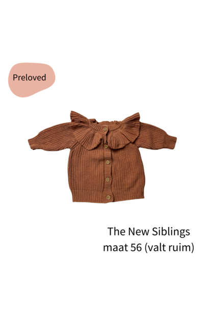 The New Siblings knitted vest peach maat 56 (valt ruim)