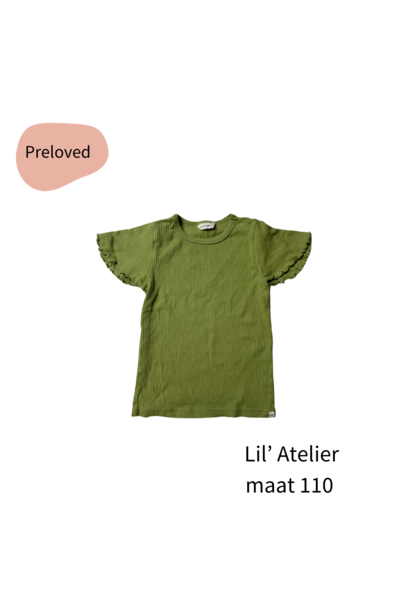 Lil' Atelier tshirt sage groen maat 110