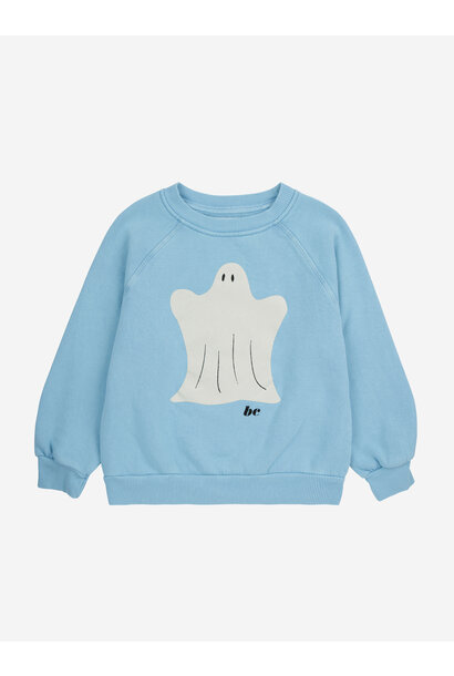 Funny Ghost ranglan sleeve sweatshirt light blue B224AC051