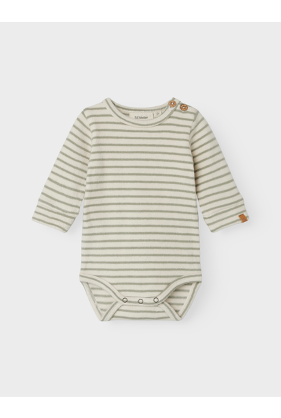 Thoro Hou LS Slim Body Stripe - Birch Seagrass