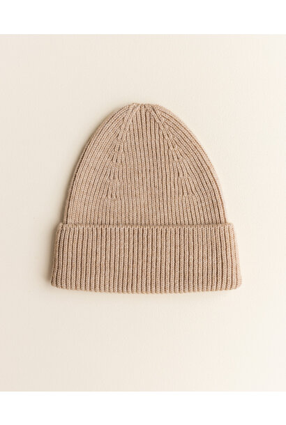 Hvid beanie Fonzie Sand