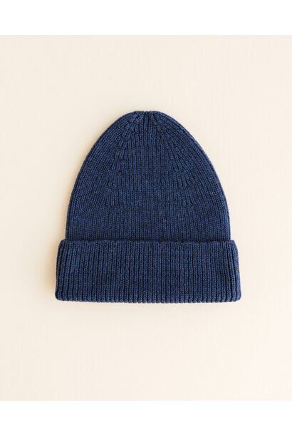 Hvid beanie Fonzie Blue