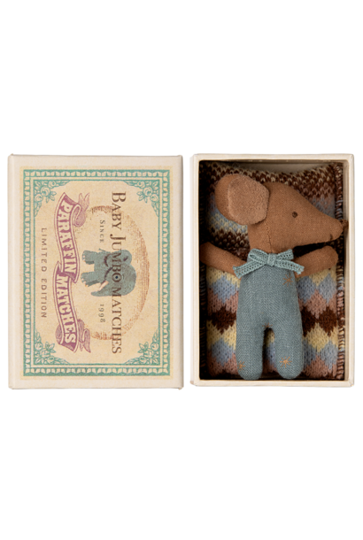 Maileg - Sleepy wakey baby mouse Blue