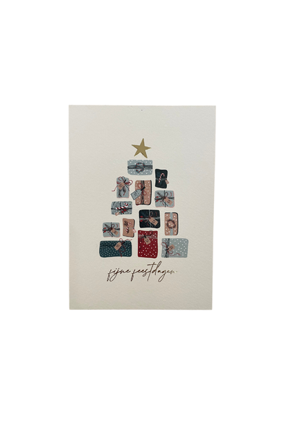 Wenskaart - Fijne feestdagen - Kerstboom