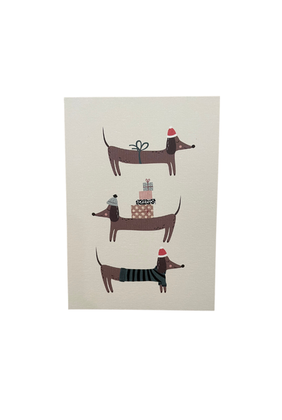 Wenskaart - 3 Kerst tekkels